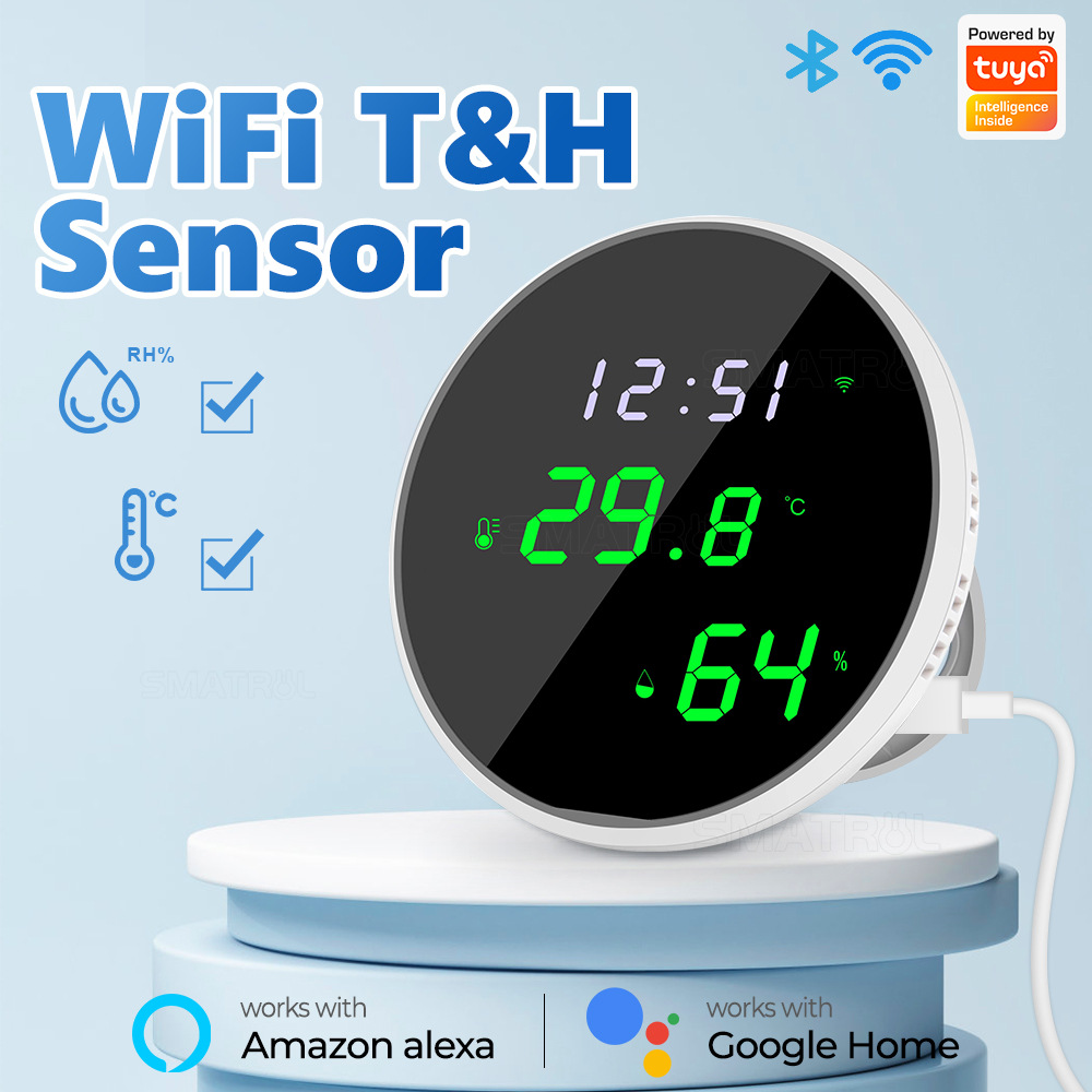 Weather Station Indoor - Tuya USB Smart Temperature Humidity Sensor