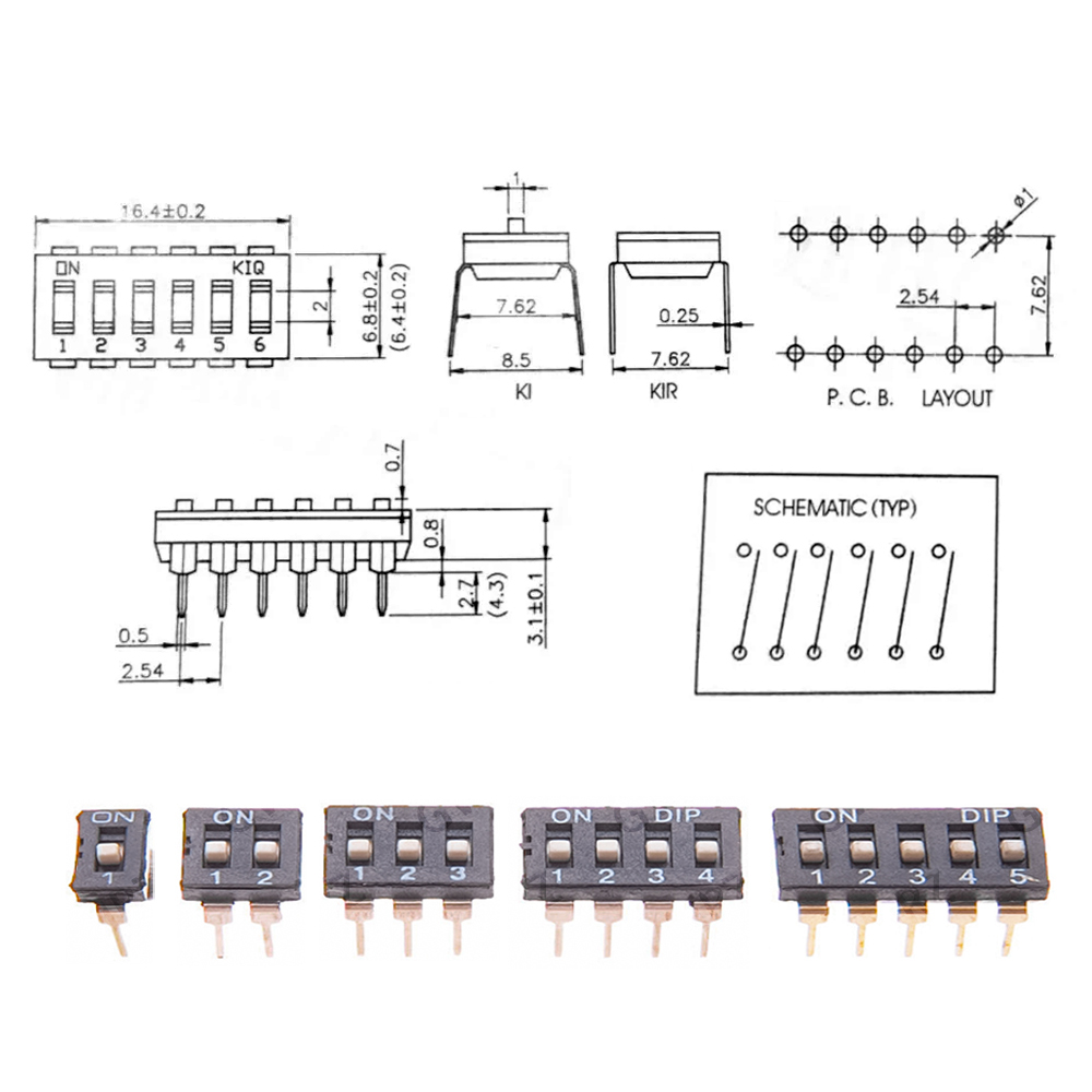 5PCS 2 2.54mm Pitch Toggle Swi - огляд і ціна Circuit Snap Kit